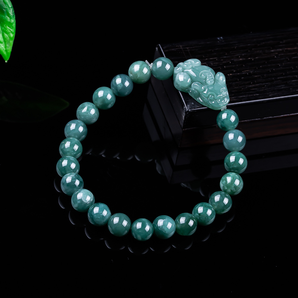Vintage Items - Natürliches burmesisches Jadeit-Pixiu-Armband, Vintage-Talismane, Charm-Geschenke für