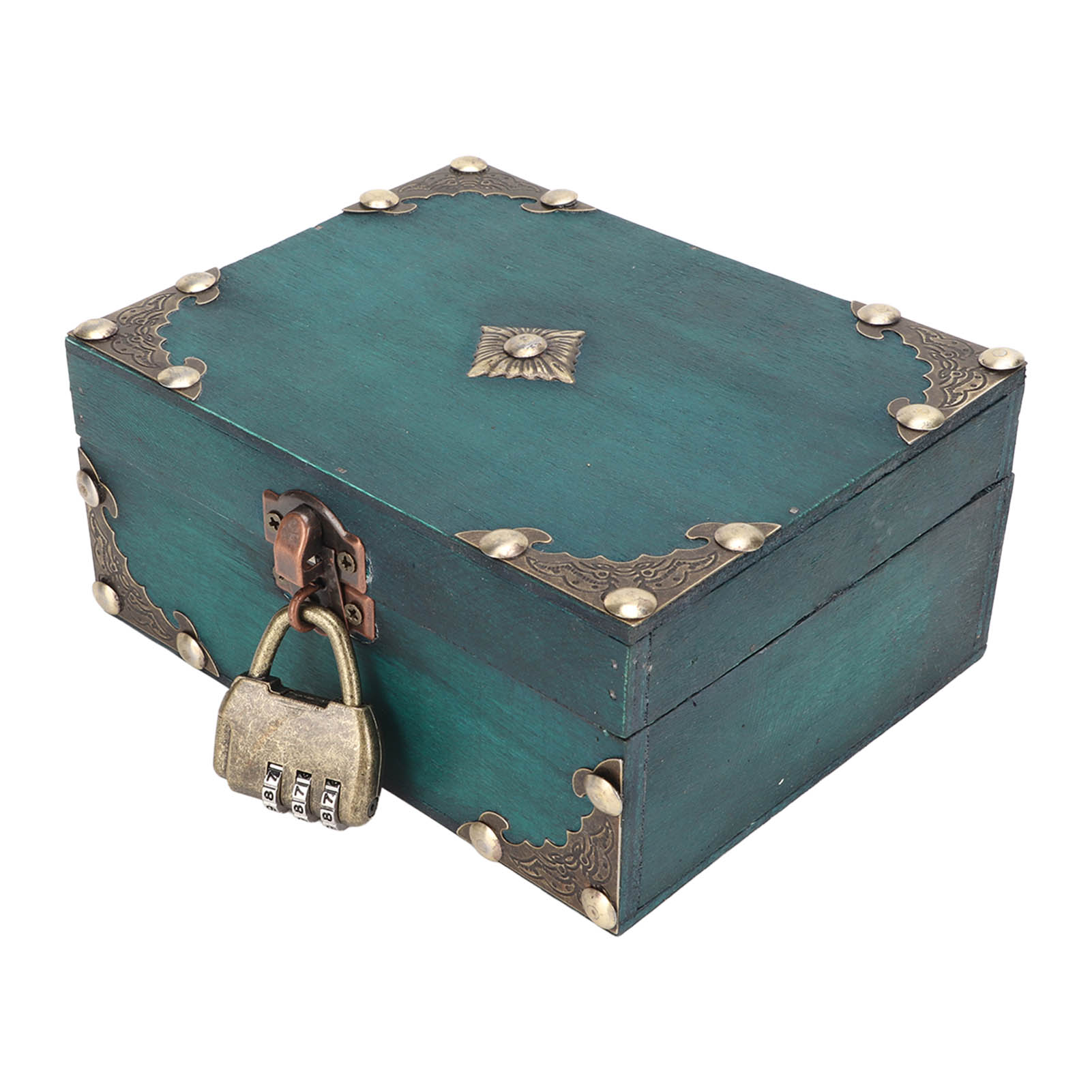 Vintage Collectible Items - Holz-Schmuckaufbewahrungsbox mit Schloss Exquisite Vintage Handgefertigte