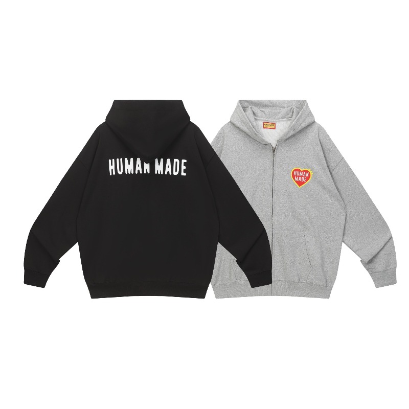 Vintage Zip Hoodie - Human Made Vintage Zip-Hoodie mit Herz-Print,