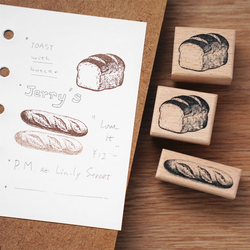 Vintage Collectible Stamps - Vintage Brot Süßigkeiten Marmelade Kuchen Holz
