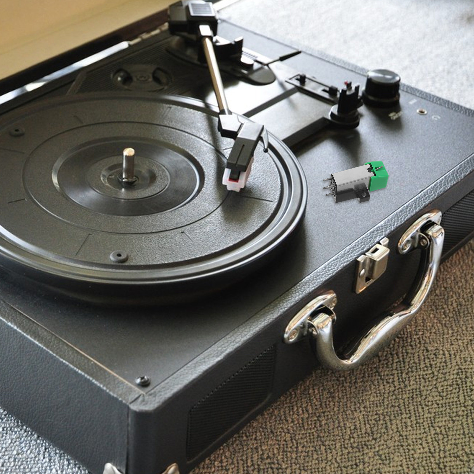 Record Player Needle - Magnetische Plattenspieler-Tonabnehmerpatrone Kompatibel mit AT3600L Phono-Tonabnehmer
