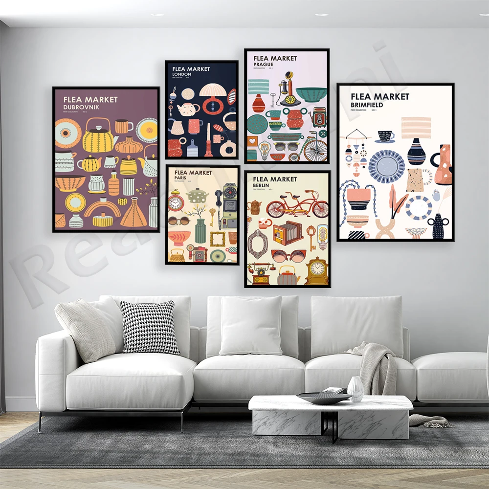 Flohmarkt-Druckkollektion Vint – Vintage And Collectible Fair Bewertung und Preis