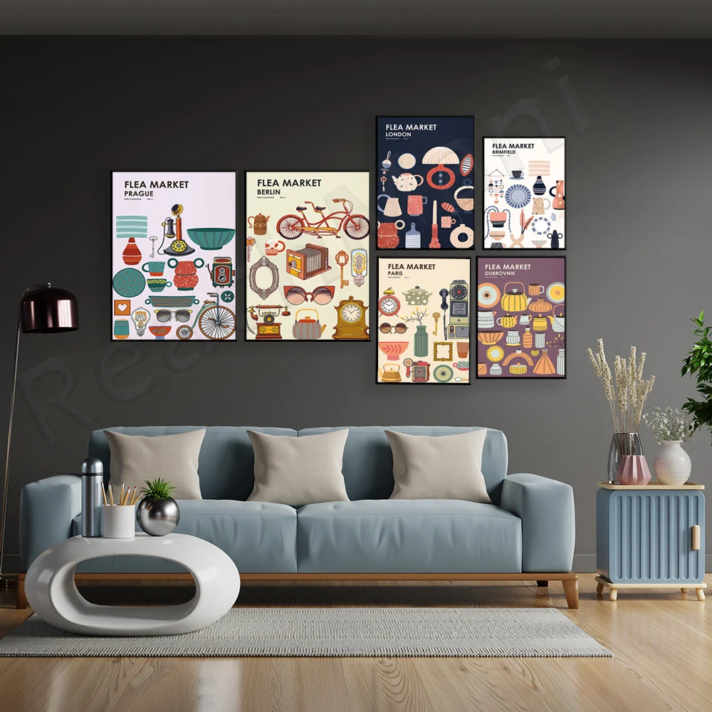 Flohmarkt-Druckkollektion Vint – Vintage And Collectible Fair Bewertung und Preis