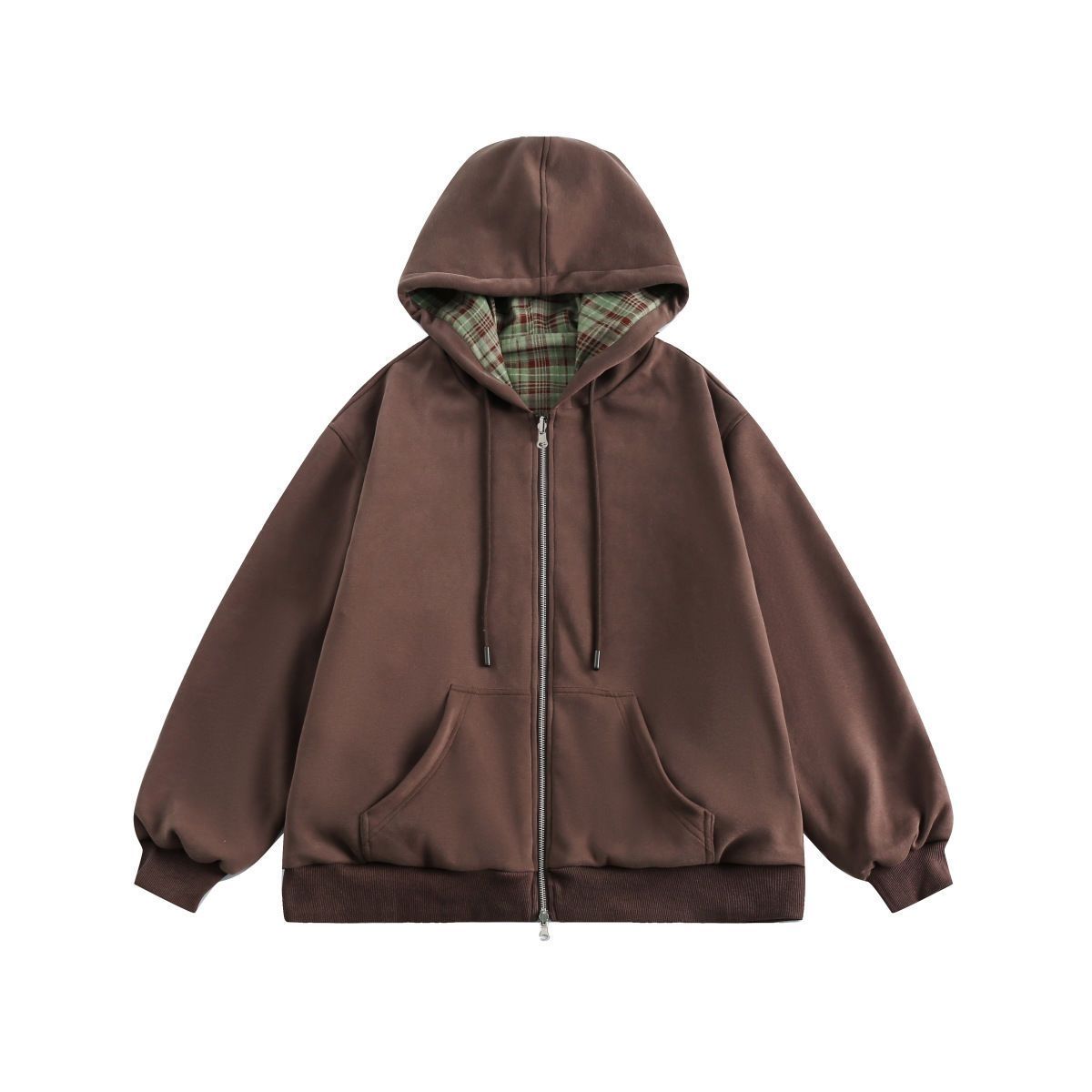Amerikanischer Retro-Kapuzenpu – Vintage Zip Hoodie Bewertung und Preis